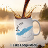 White mug with "Lake Erie" and a blue map outline of New York State.