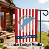 American Lake Washington flag for The Smith Family with red and white stripes.