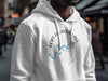 White hoodie with Fort Loudoun Lake compass design and Tennessee text.