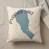 Pillow with Pyramid Lake shape, compass rose, and text "NEVADA".