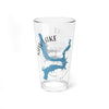Glass featuring Kaw Lake map and compass rose design with "Oklahoma" text.
