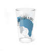 Glass with Garibaldi Lake map design and "British Columbia" text.