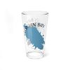 Clear glass with Georgian Bay map graphic and text.