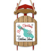 Sled ornament with "Merry Christmas from Catalina Island" and state map.