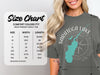 Comfort Colors 1717 heavyweight adult tee size chart in inches.