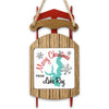 Red and wooden sleigh ornament with "Merry Christmas From Lake Ray" text.