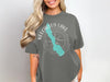Keechelus Lake Washington map and compass graphic on a gray t-shirt.