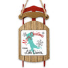 Sled ornament with "Merry Christmas from Lake Quivira" text and map graphic.