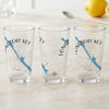 Three clear glasses with "Longboat Key Florida" and a compass design.