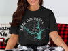 Black t-shirt with Lake Hartwell Georgia compass and map graphic.
