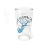 Clear pint glass with "YOUR CUSTOM LAKE" and custom lake map graphic.