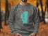 Dark gray sweatshirt with "Beautiful Lake Tahoe Nevada" map design.