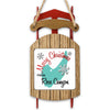 Sled ornament with "Merry Christmas From Rose Canyon" and snowflakes.