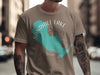 T-shirt with Sandhill Lake graphic and compass rose design, "Wisconsin" text.