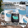Mug, tumbler, and water bottle with Lake McConaughy design.