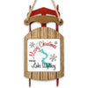 Sled ornament with "Merry Christmas from Lake Whitney" text and water silhouette.