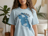 Light blue t-shirt with Lake Kissimmee Florida map graphic and compass details.