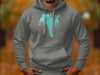 Grey hoodie with Lake Stevens Washington map and compass graphic.