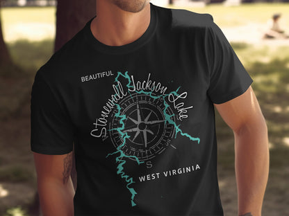 Stonewall Jackson Lake West Virginia Map Design T-Shirt or Sweatshirt