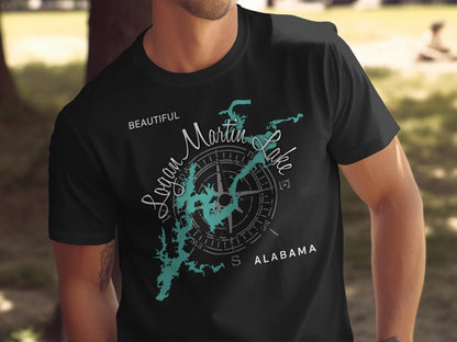 Logan Martin Lake Map Design T-Shirt or Sweatshirt