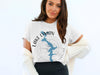 White t-shirt with Lake Lyman Carolina map and compass design.