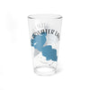 Clearwater Lake Minnesota map design on a clear glass pint glass.