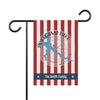 Pokegama Lake Minnesota flag with red and white stripes, personalized "The Smith Family".