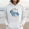 White hoodie with Marco Island Florida map and compass graphic.