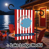 Crater Lake Oregon flag with "The Smith Family" text displayed.