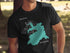 Black t-shirt with "Big Lake Arizona" text and lake outline design.