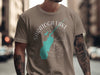 T-shirt with Saratoga Lake map and compass graphic, New York.