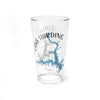 Clear glass pint glass featuring Lake Harding, Georgia map and compass rose graphic.