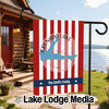 Customizable Grenada Lake Mississippi garden flag with The Smith Family name.