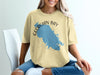 T-shirt with blue Georgian Bay map graphic and compass rose, "ONTARIO" text.