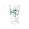 Glass with "Center Hill Lake Tennessee" text and lake map design