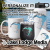 Personalize your items with lake design, mug, tumbler, and water bottle.
