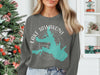 Gray sweatshirt with teal Lake Tawakoni map graphic and "Texas" text.
