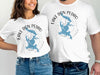 White t-shirts display "Lake Don Pedro California" with a blue lake map and compass graphic.