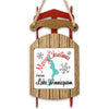 Sled ornament with "Merry Christmas FROM Lake Winnisquam" text and map graphic.