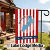 Personalized garden flag with Watson Lake Arizona design for The Smith Family.