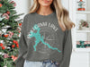 Crewneck sweatshirt with Pokegama Lake Minnesota design and compass graphic.