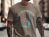 Brown t-shirt with white text "Lake Vermilion" over a compass and Minnesota map.