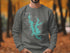 Grey sweatshirt with "Beautiful Lake Murray Oklahoma" text and compass graphic.