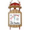 Wooden sled ornament with "Merry Christmas from Lake Champlain" text and a snowflake design.