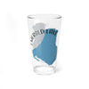 Clear glass pint glass with Emerald Lake map graphic and text "CANADA".