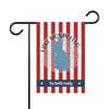 Garden flag with Lake Monticello map and "The Smith Family" personalization.