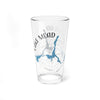 Clear pint glass with Lake Mead map, compass, and "Arizona" text.