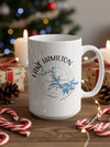 White mug with "Lake Hamilton Arkansas" text and blue lake graphic.
