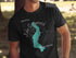 Black t-shirt with compass and Lake Sammamish Washington graphic.