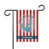 Garden flag with red and white stripes, Lake Jocassee map, and "The Smith Family" text.